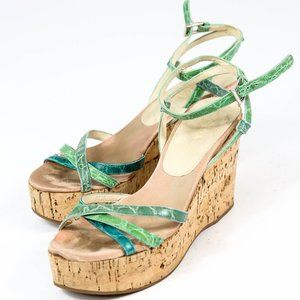 Prada Cork Platform Wedge